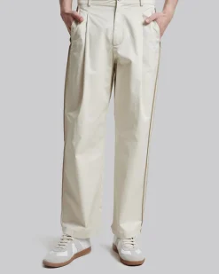 1 × Cotton Pleated Pants