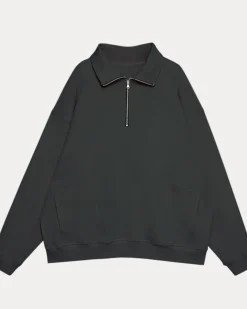 1 × Plain Half-Zip Sweatshirt
