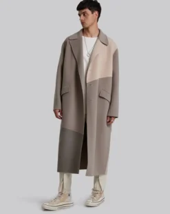 1 ×Paneled Cashmere Coat