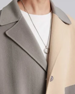 1 ×Paneled Cashmere Coat