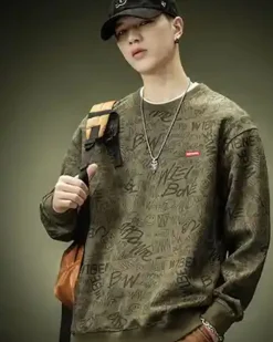 All Print Crewneck Sweatshirt