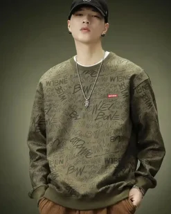 All Print Crewneck Sweatshirt
