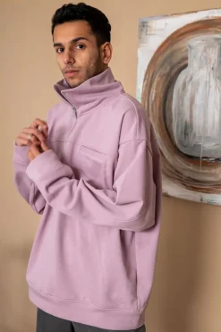 All-Cotton Long-Sleeve Sweatshirt