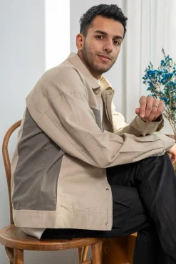All-Cotton Paneled Jacket
