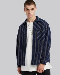 All-Cotton Striped Shirt