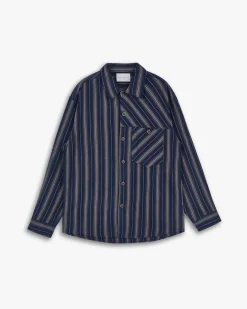 All-Cotton Striped Shirt