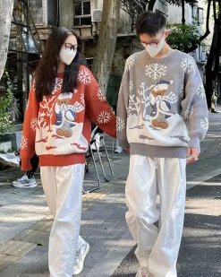 Bear Crewneck Knit Jumper