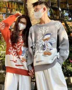 Bear Crewneck Knit Jumper