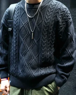 Cable Knitted Cotton Sweater