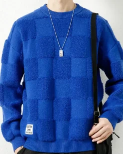 Checked Crewneck Jumper