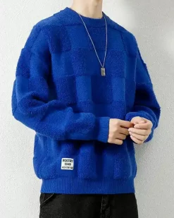Checked Crewneck Jumper