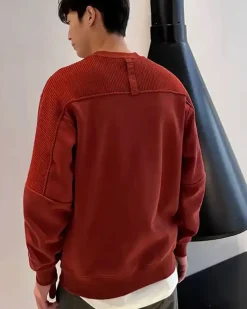 Chest Pocket Patchwork Sweatshirt