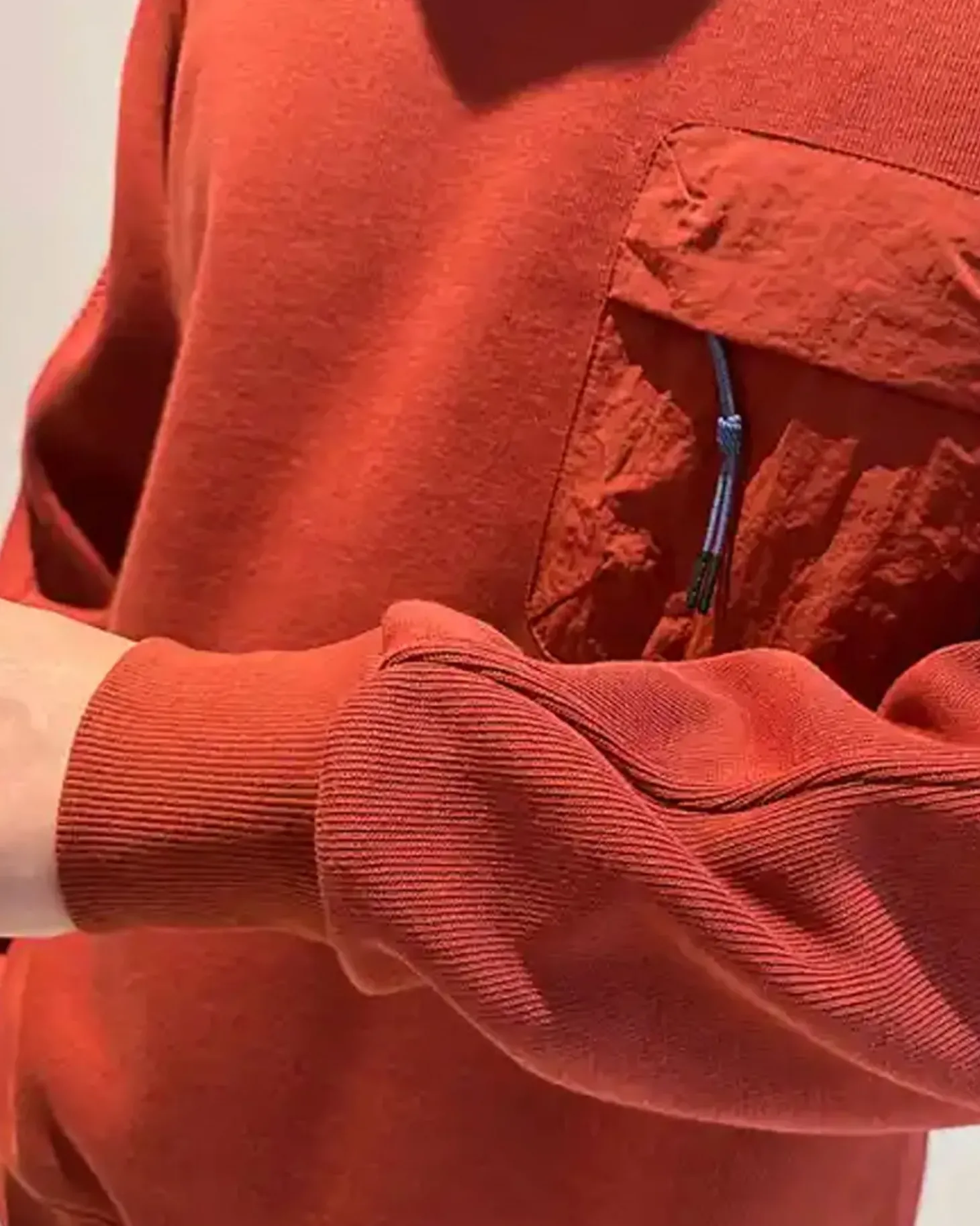 Chest Pocket Patchwork Sweatshirt
