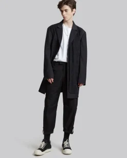 Coat With A Double-Layered Front Set