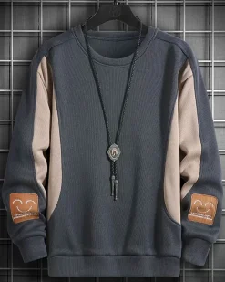 Contrast Crewneck Sweatshirt