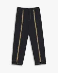 Contrast Stripe Tapered Pants