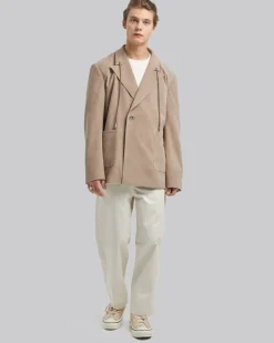 Corduroy Drawstring Blazer