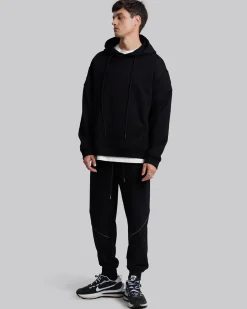 Cotton Paneled Hoodie