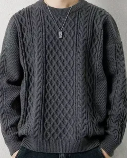 Crewneck Cable-Knit Jumper