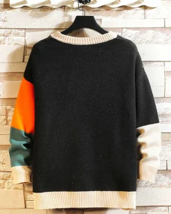 Crewneck Colorblock Knit Jumper