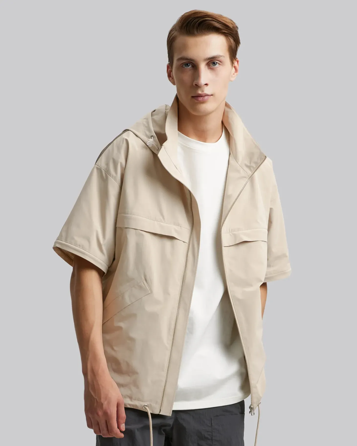 Detachable-Sleeved Windbreaker Set
