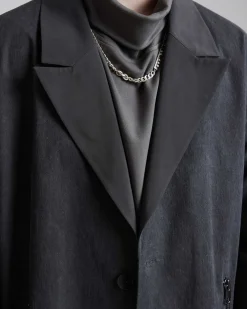 Diagonal Hand-Pockets Coat
