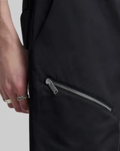Diagonal Zipper Shorts