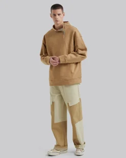 Diagonal Zipper Sweatshirt