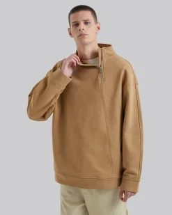 Diagonal Zipper Sweatshirt
