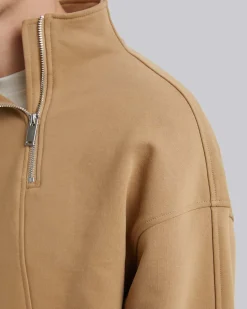 Diagonal Zipper Sweatshirt