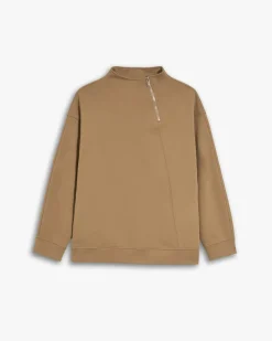 Diagonal Zipper Sweatshirt