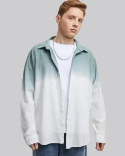 Dip-Dyed Cotton Shirt