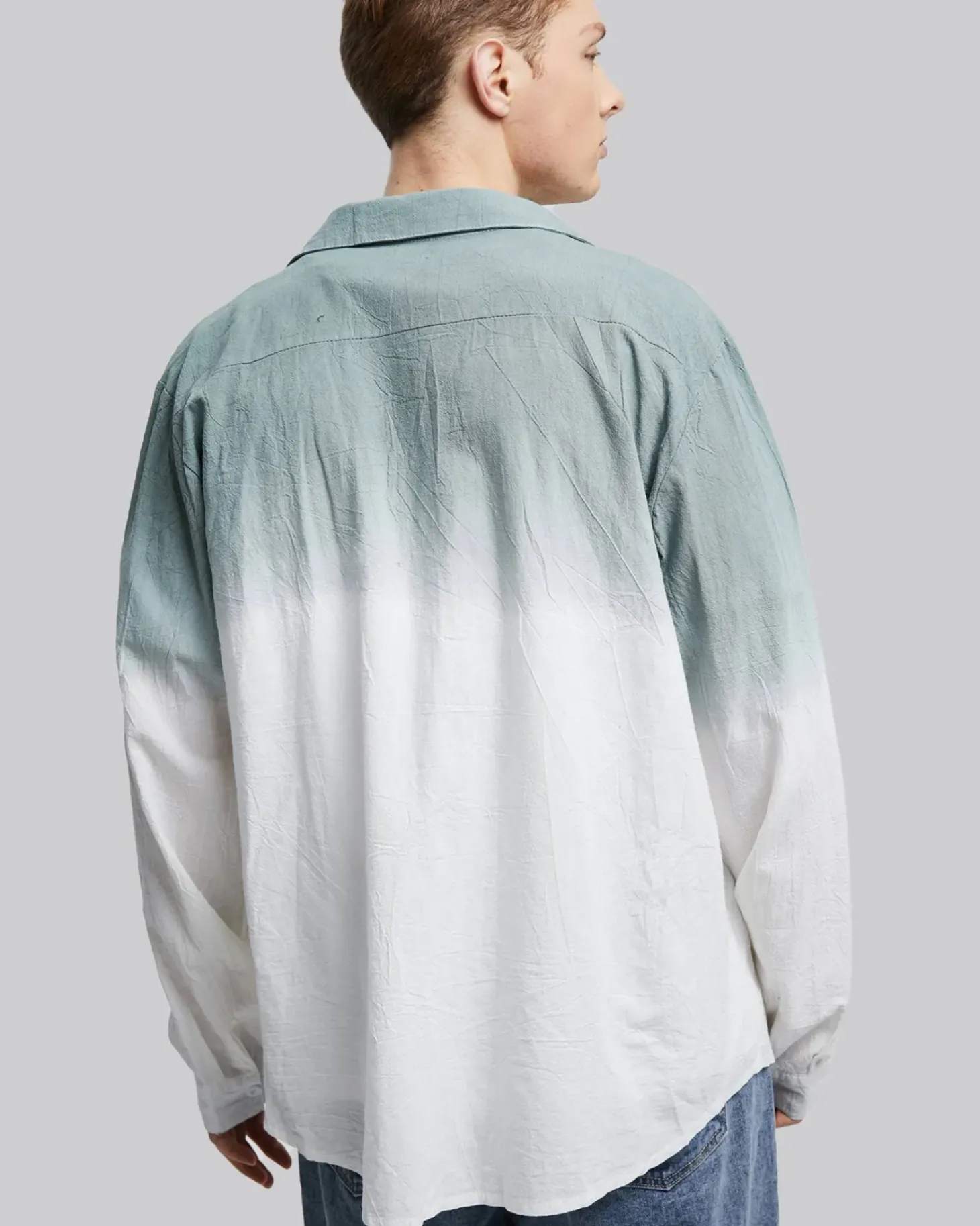 Dip-Dyed Cotton Shirt Set