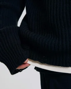 Distressed Crewneck Sweater
