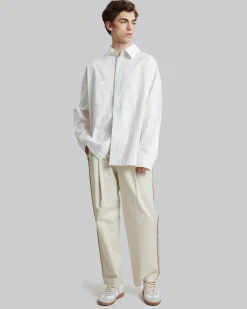 Dyed Placket Cotton Shirt