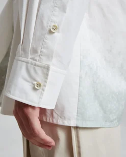 Dyed Placket Cotton Shirt