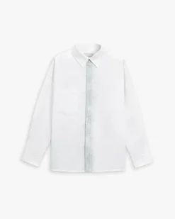 Dyed Placket Cotton Shirt