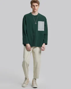 Exposed Seam Pocket Sweatshirt