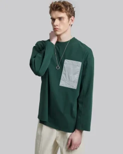 Exposed Seam Pocket Sweatshirt