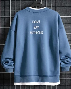 Fake Two-Piece Crew Sweatshirt
