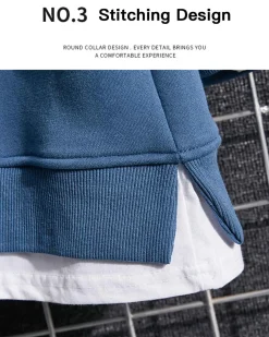 Fake Two-Piece Crew Sweatshirt