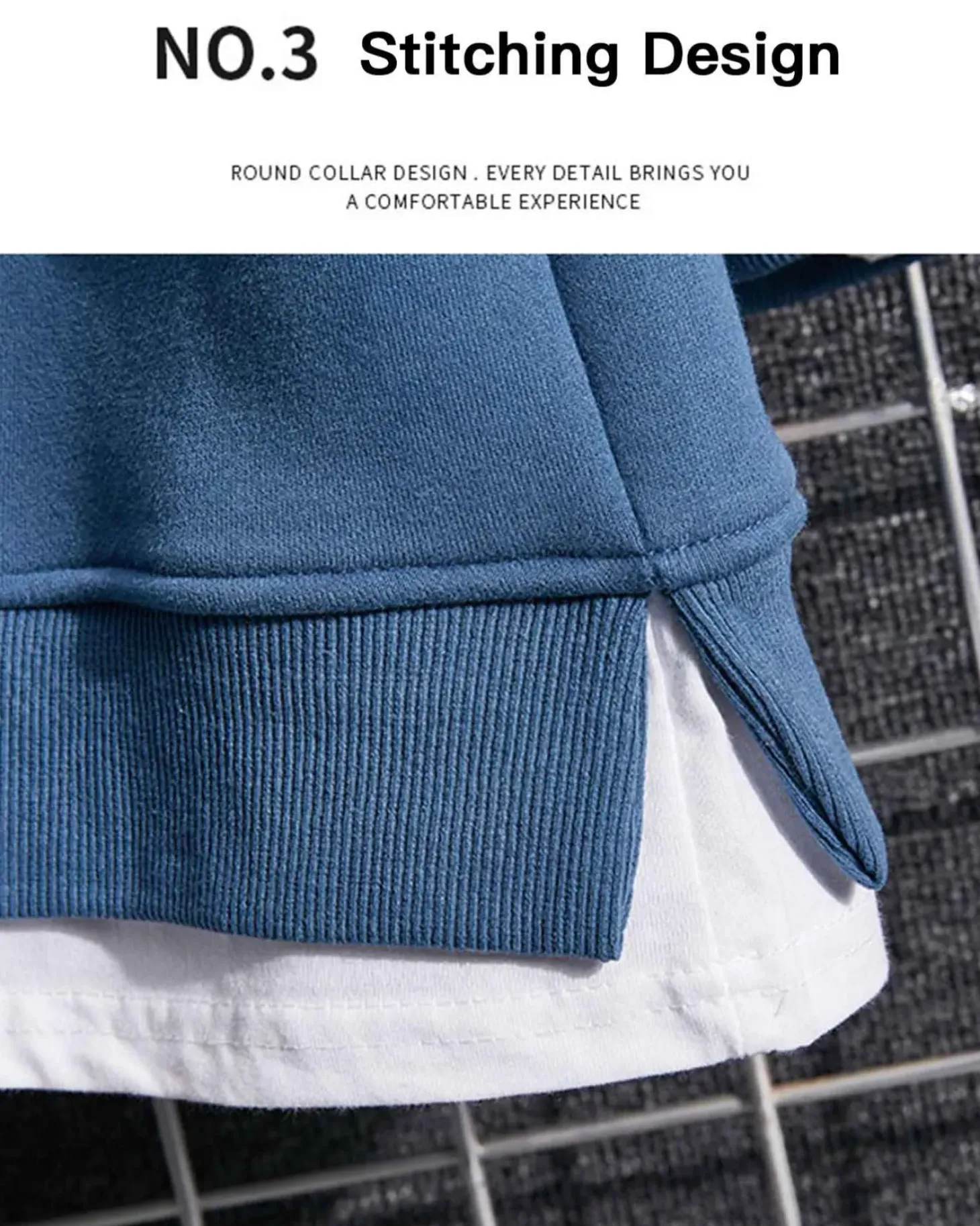 Fake Two-Piece Crew Sweatshirt