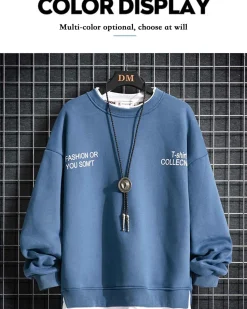 Fake Two-Piece Crew Sweatshirt