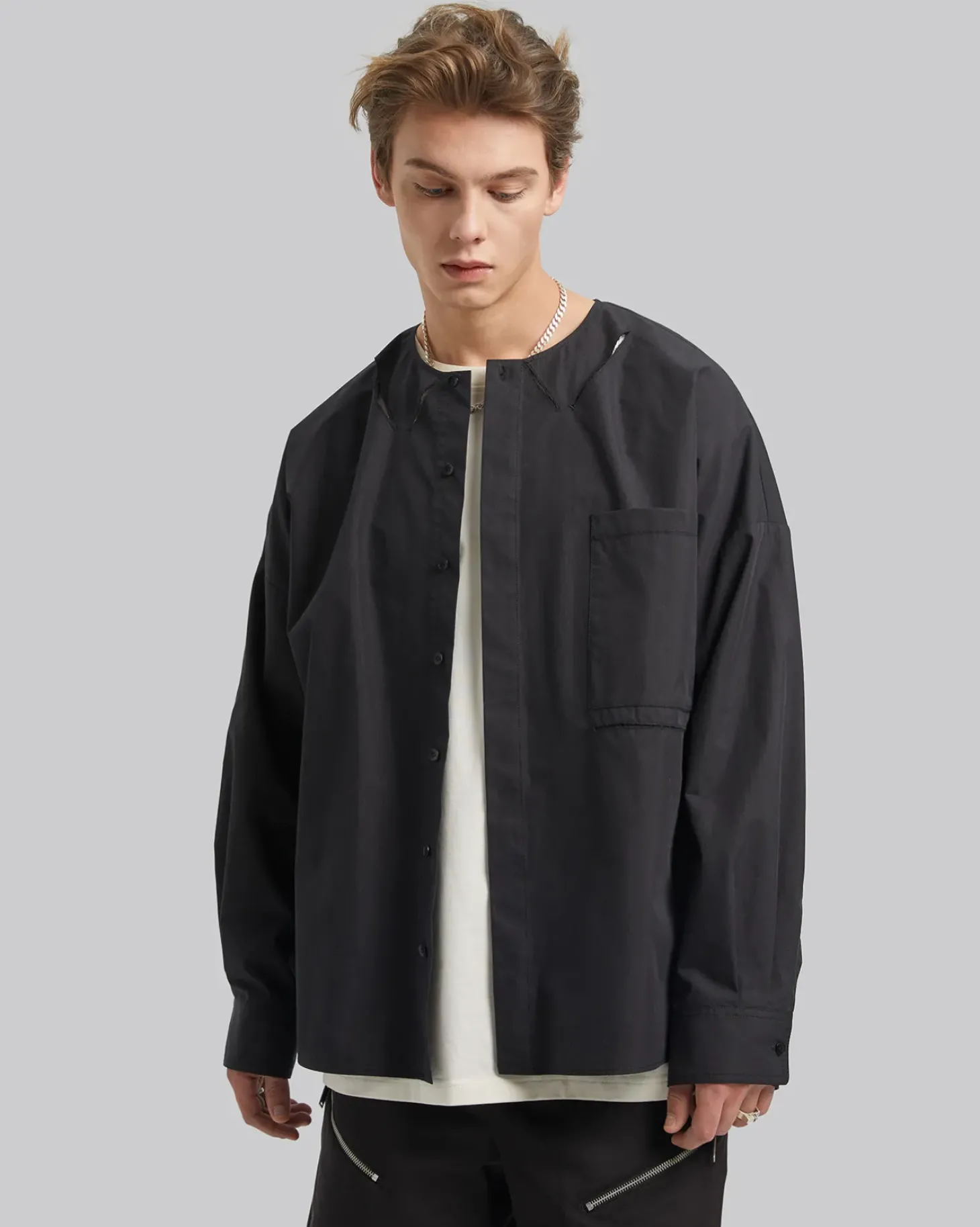 Faux-Collar Shirt