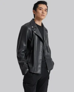 Faux-Leather Biker Jacket