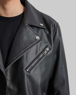 Faux-Leather Biker Jacket