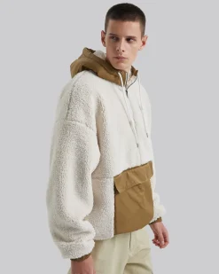 Fleece Hoodie With Half-Zipper