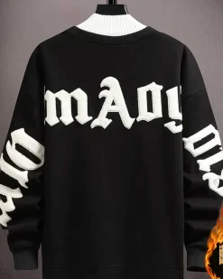 Fleece Lined Cotton Pullover