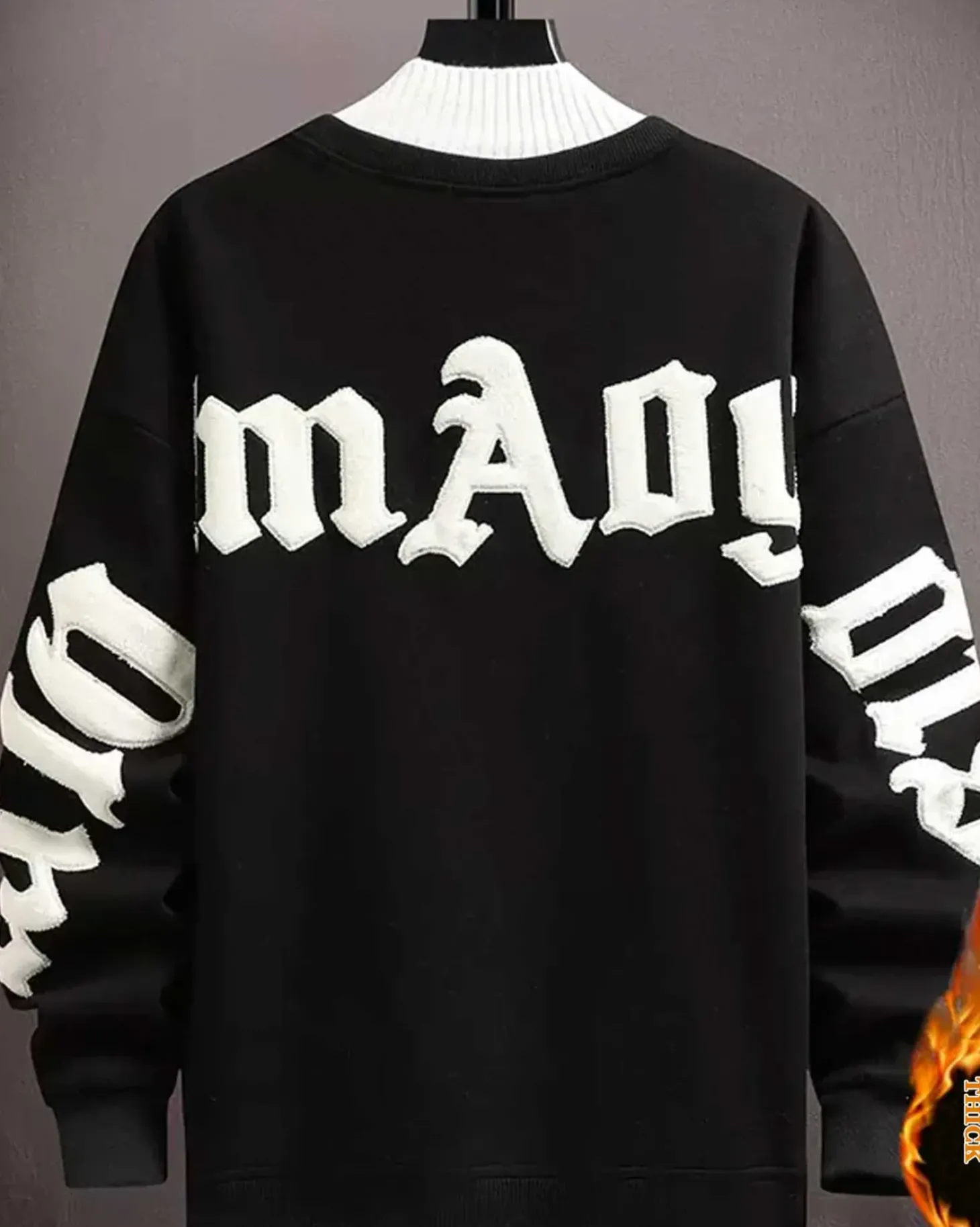 Fleece Lined Cotton Pullover