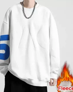Fleece Lined Letter Sweatshirt